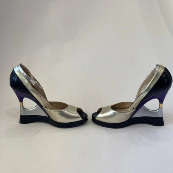 Jimmy Choo Gigi wedge silver, and Black Elegant Heels - Picture 3 of 8